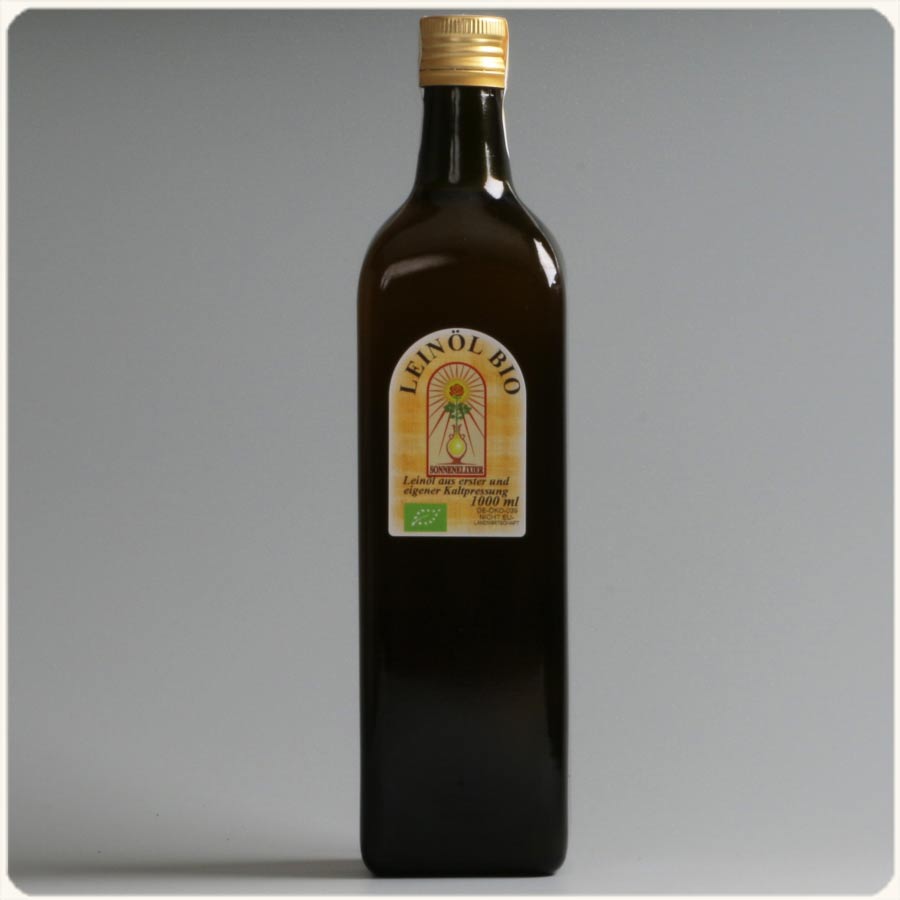 Leinöl BIO 1000 ml, Leinsaat, Leinsamen, Lein