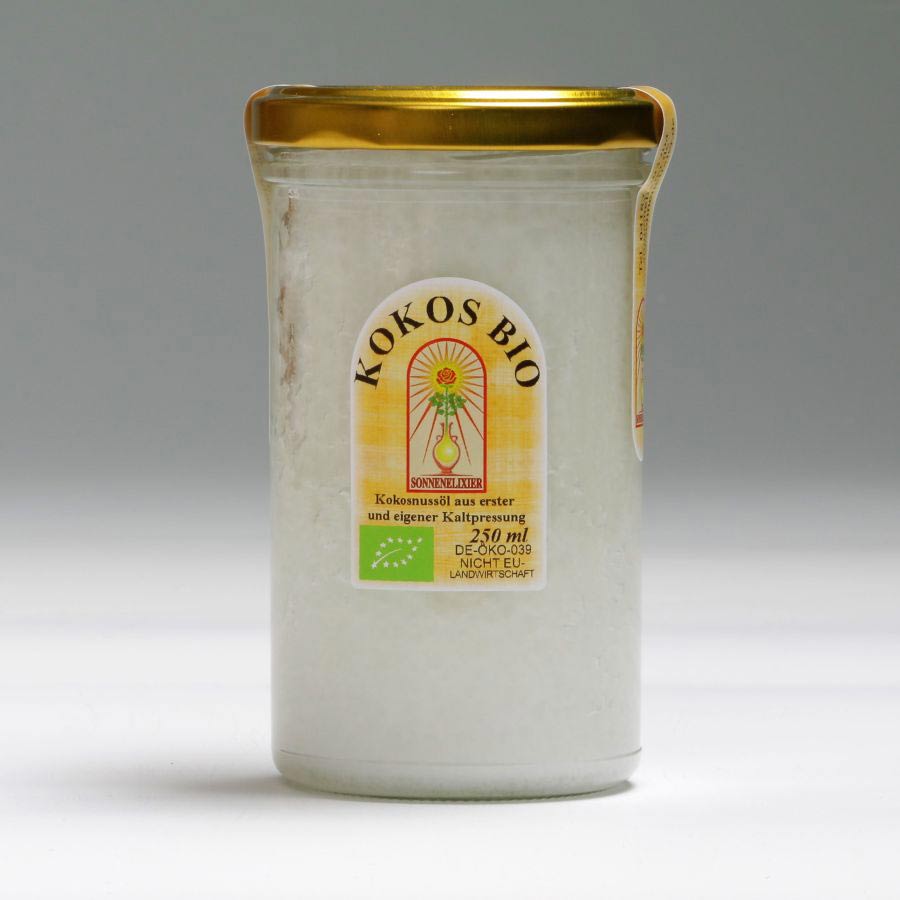 Kokosöl bio 250 ml im Sturzglas
